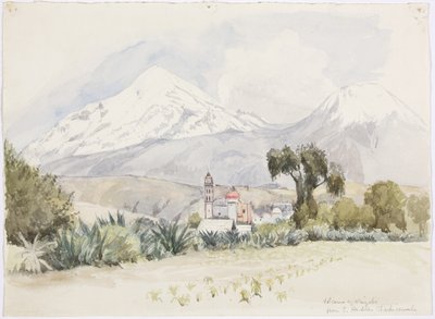 Vulkaan van Orizaba vanuit San Andrés, Chalchicomula door Adela Breton