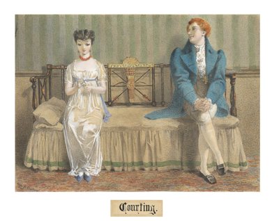 Verkering, 1868 door Adelaide Claxton
