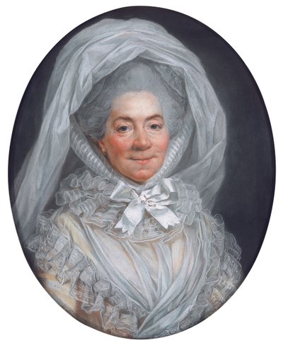 Portret van een dame, bekend als Madame Poisson, moeder van Madame de Pompadour door Adelaide Labille Guiard