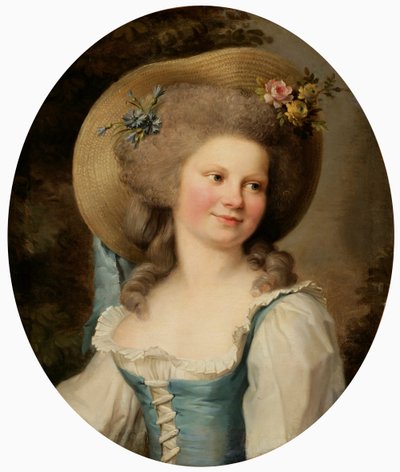 Madame Dugazon 1755-1821 als Babet in de komedie Blaise et Babet, ou la Suite des trois fermiers door Adelaide Labille Guiard