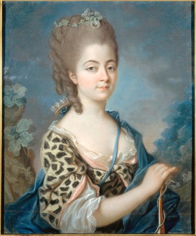 Portret van Marie-Aurore de Saxe 1748-1821 als Diana, ca. 1777 door Adelaide Labille Guiard