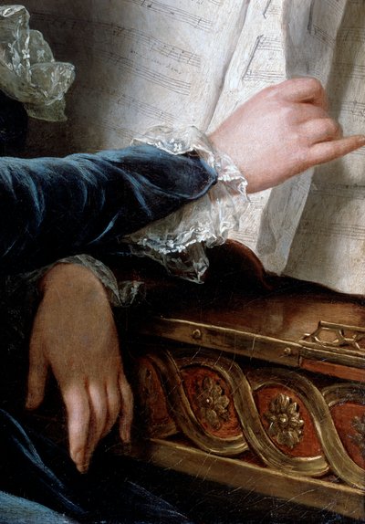 De gravin de Selve maakt muziek (detail), 1787 door Adelaide Labille Guiard