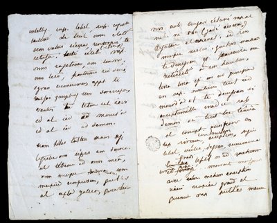 Handschrift van Adèle Hugo door Adele Hugo