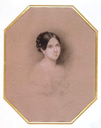 Portret van Leopoldine Hugo (1824-43) door Adele Julie Hugo