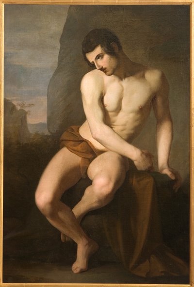 Mannelijke naakt (Prometheus) door Adeodato Malatesta or Malatesti
