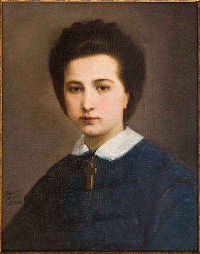 Portret van Vrouw (Familie Ghirelli) door Adeodato Malatesta or Malatesti
