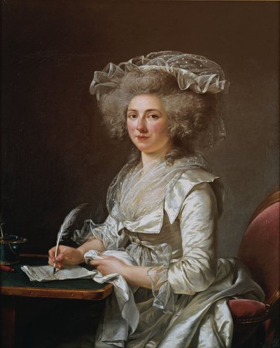 Frans:  Portrait de femme Portret van een vrouw door Adelaide Labille Guiard