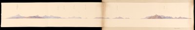 Noordkust van Sumatra uit West-Indische, Noord-Amerikaanse en Borneo plakboek, ca. 1845 door Admiral Sir Edward Gennys Fanshawe
