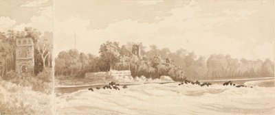 Verwoeste toren op de plaats van de oude stad Panama, vernietigd door Morgan de Boekaniers in 1670, maart 1850 door Admiral Sir Edward Gennys Fanshawe