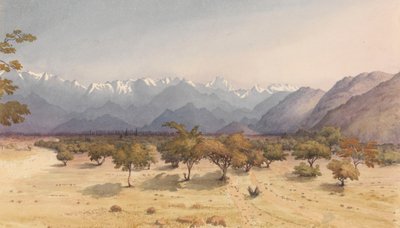 Twee mijlen van Santa Rosa [Chili], 14 januari 1851 [met de Andes en Aconcagua] door Admiral Sir Edward Gennys Fanshawe