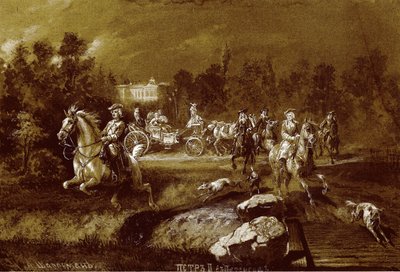 Peter II in Peterhof door Adolf Charlemagne
