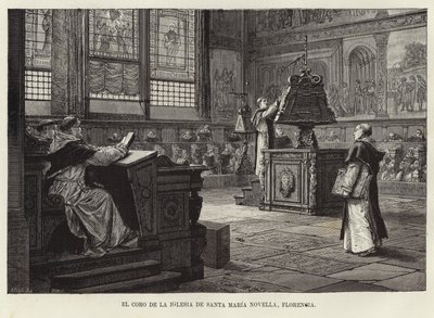 Het koor van de Basiliek van Santa Maria Novella, Florence door Adolf Closs