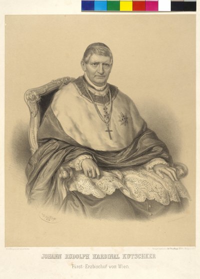 Johann Rudolf kardinaal Kutschker Prins Aartsbisschop van Wenen door Adolf Dauthage