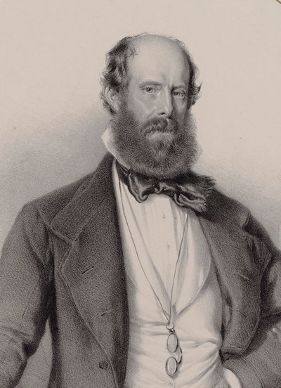 Portret van de componist Luigi Ricci 1805-1859 door Adolf Dauthage