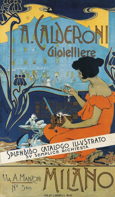 A. Calderoni Juwelier door Adolf Hohenstein