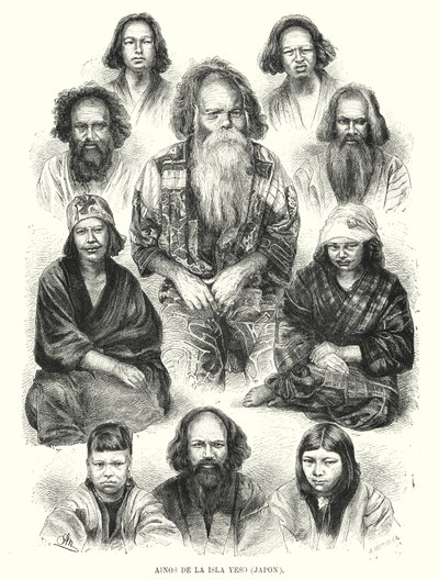 Ainu-volk van Noord-Japan door Adolf Neumann