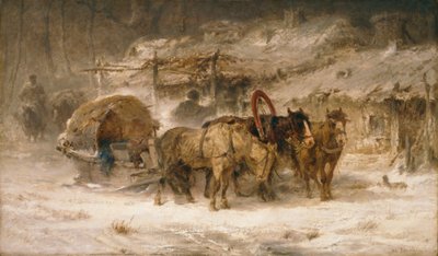 Halt bij de herberg door Adolf Schreyer