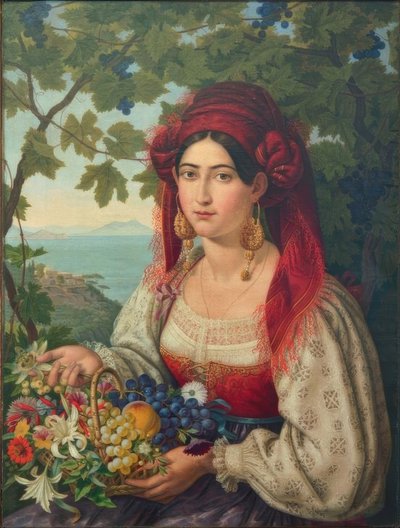 Adolf Senff, Portret van een Italiaanse door Adolf Senff