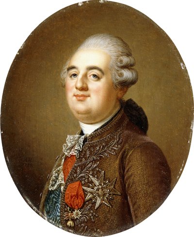 Portret van Koning Lodewijk XVI van Frankrijk, borstbeeld, 1787 door Adolf Ulrich Wertmuller