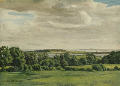 Landschap in Holstein, 1827 door Adolf Vollmer
