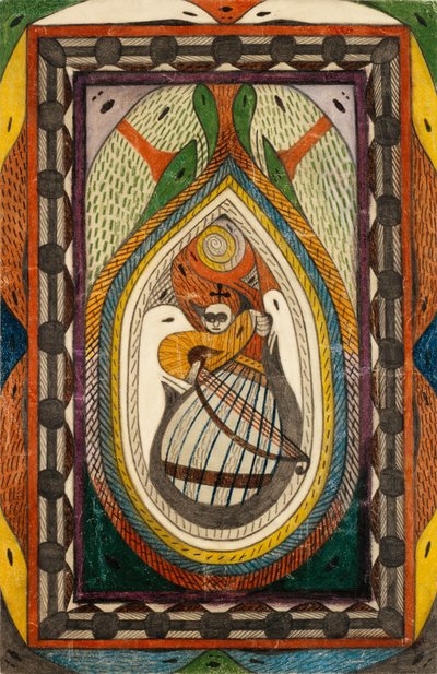 Muzikant door Adolf Wolfli