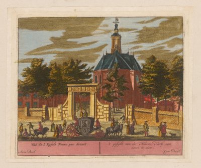 Gezicht op de Nieuwe Kerk te Den Haag door Adolf van der Laan (attributed to)