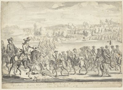 Overtocht van het Saksische leger over de Weichsel op 8 december 1715 door Adolf van der Laan