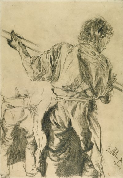 Figuur Studies door Adolf von Menzel
