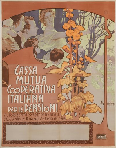 Cassa nazionale mutua cooperativa per le pensioni, 1898 door Adolfo Hohenstein