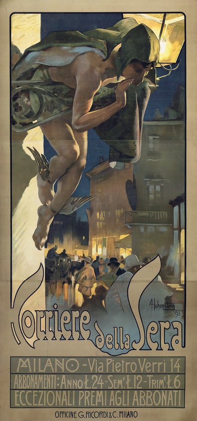 Corriere della Sera, 1898 door Adolfo Hohenstein