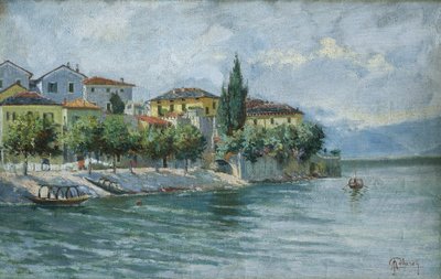 Landschap van het Lago Maggiore door Adolfo Polaroli