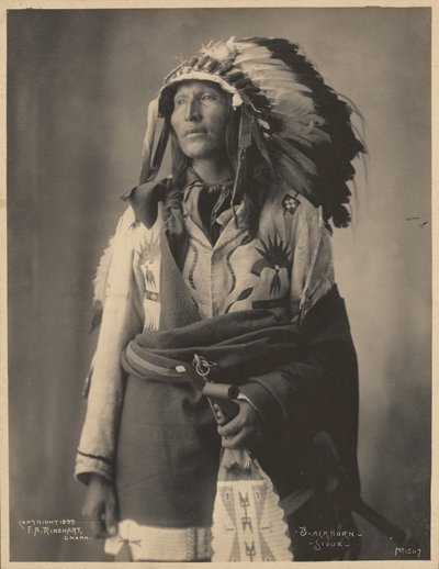 Zwarthoorn, Sioux door Adolph F. Muhr