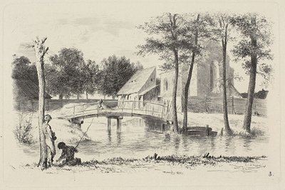 Plaat drie, uit Radierversuche door Adolph Menzel