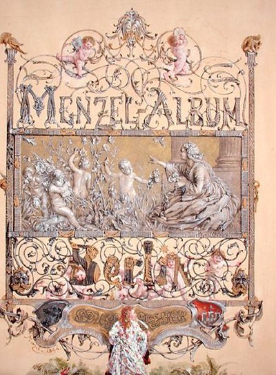 Titelpagina uit het Menzel Album, 1868 door Adolph Menzel