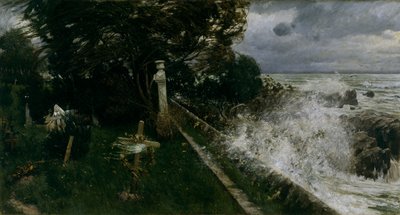 Begraafplaats aan zee door Adolf Hiremy Hirschl
