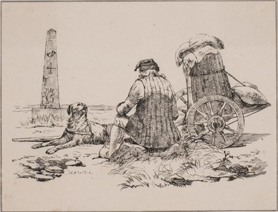 De marskramer en zijn hond door Johan Adolph Kittendorff