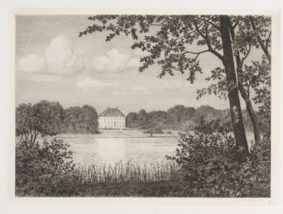 Partij bij Dronninggaard door Adolph Larsen
