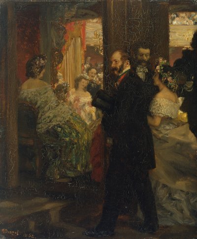 In het operahuis, 1862 door Adolph Menzel