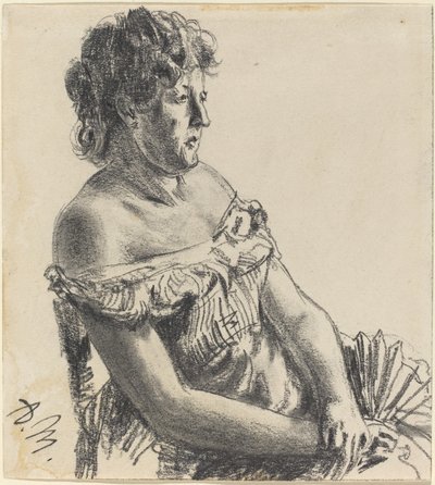 Vrouw in Hofjurk door Adolph Menzel