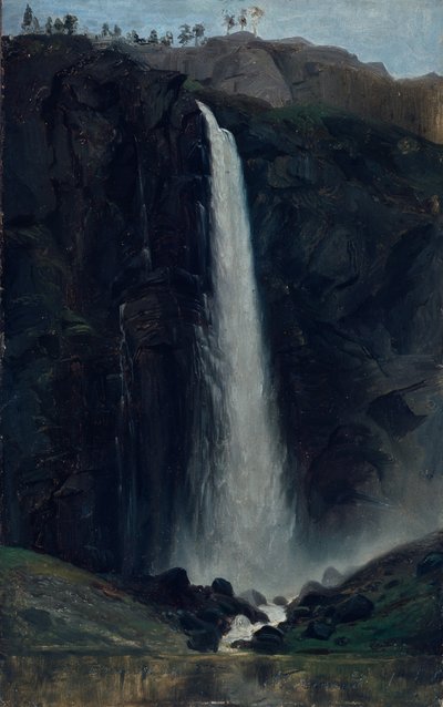 Feigum waterval (schilderij) door Adolph Tidemand