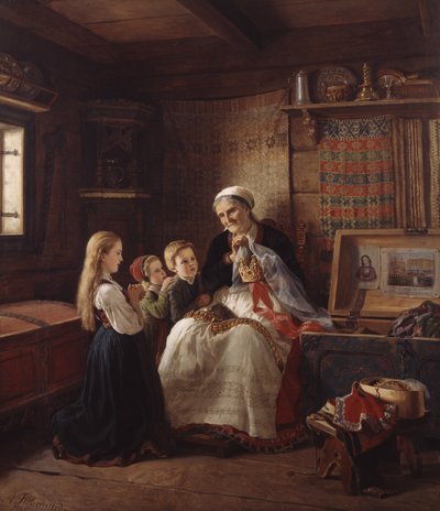 Grootmoeders bruidskroon door Adolph Tidemand