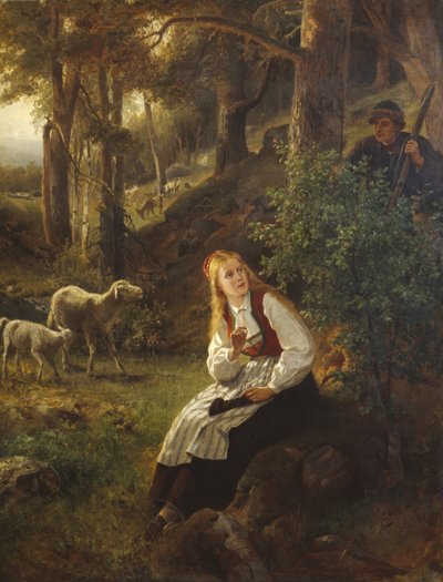 De Eerste Ontmoeting door Adolph Tidemand