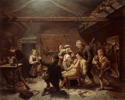 De thuiskomst van de berenjagers door Adolph Tidemand