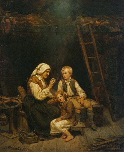 De sprookjesverteller, Grootmoeders verhaal door Adolph Tidemand