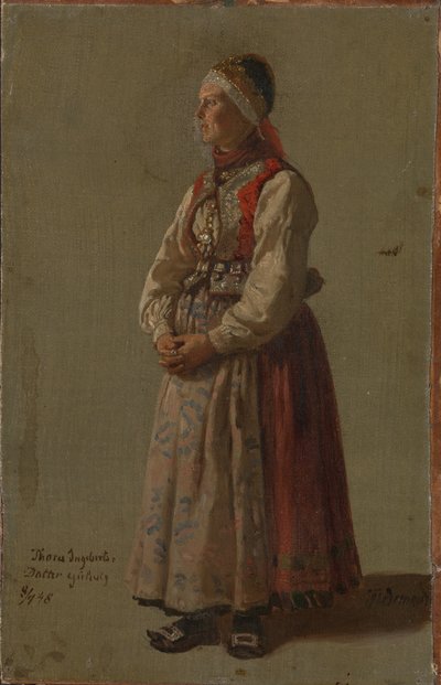 Thora Ingebretsdatter Gulsvig door Adolph Tidemand