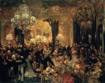 Het bal souper door Adolph Menzel