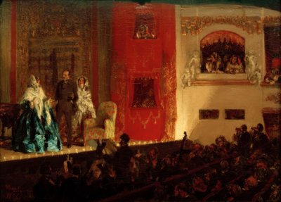 Théâtre du Gymnase in Parijs door Adolph Menzel