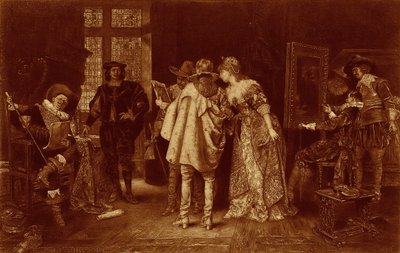 Kenners in het atelier van Rembrandt, illustratie uit 