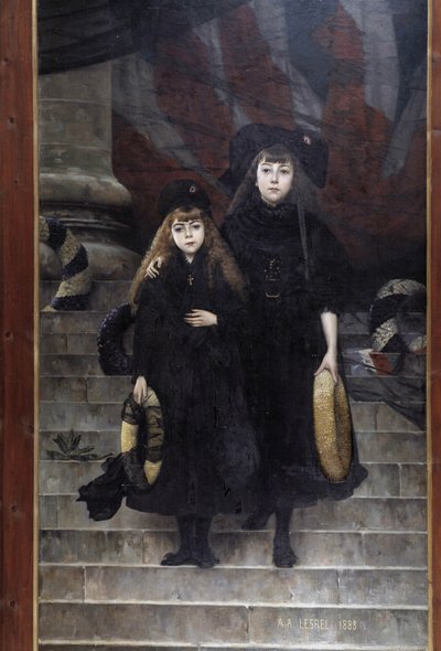 Elzas en Lotharingen, schilderij door A.A. Lesrel door Adolphe Alexandre Lesrel