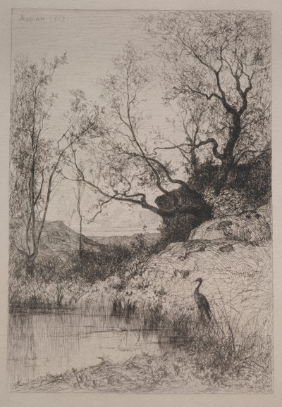 Een vijver, 1867 door Adolphe Appian
